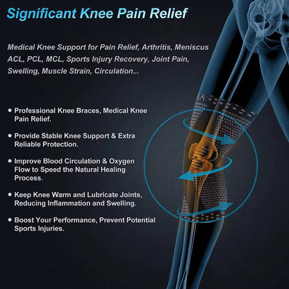 Silicone Knee Pad Support Strap – Patella & Meniscus Compression Brace for Running & Sports