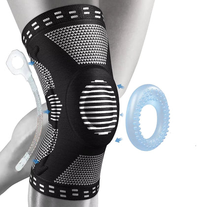 Silicone Knee Pad Support Strap – Patella & Meniscus Compression Brace for Running & Sports